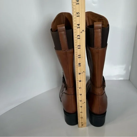 Mago Paula tall Women's Brown Leather Riding Boots - Picture 3 of 11